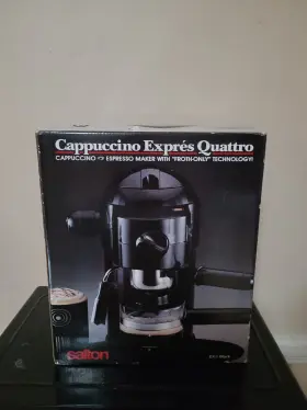 Salton 082846033527 Cappuccino Expres Espresso Maker - Black-ex-1 Black
