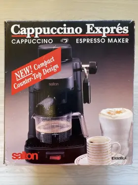 Ex80blk Salton Cappuccino Expres Espresso Maker - Black-