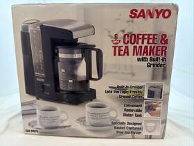 Sanyo Sac-mst6 Coffee And Tea Maker With Built-in Grinder 6 Cups New In Box