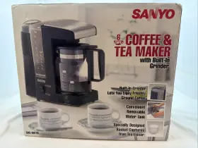Sac-mst6 Sanyo Coffee And Tea Maker With Built-in Grinder 6 Cups New In Box