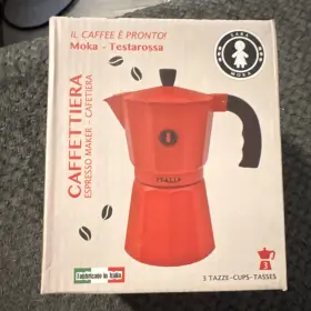 Kp300ross Sara Moka Testarossa Pot Espresso Maker Red 3 Cups