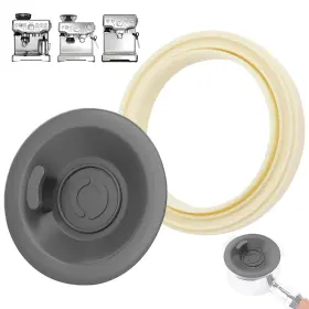 Scnut 719704535274 54mm Silicone Steam Ring And Espresso Backflush Cleaning Disc Set Beige