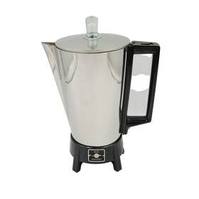 Sears 672302 Vintage Chrome 10 Cup Coffee Maker / Pot Percolator Pre-owned