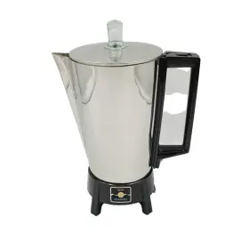 672302 Sears Vintage Chrome 10 Cup Coffee Maker / Pot Percolator Pre-owned