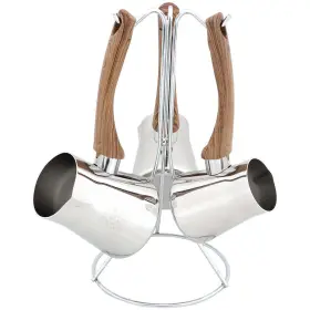 Serenk 681126433341 Definition 4 Pieces Stainless Steel Coffee Pot Set With Stand