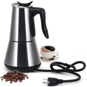Pot-3277966 Shangsky Electric Coffee Pot Espresso Maker 6 Cup Stainless Steel
