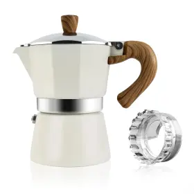 Shanson 725388212035 Moka Pot Stovetop Espresso Maker 3 Cup 5 Oz Italian Coffee Manual Cuban