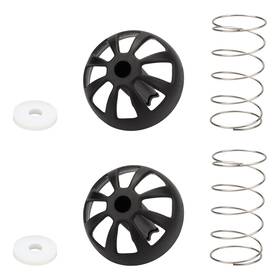 Showingo 730849962633 2 Pack Coffees Machine Brew Basket Bottom Spring Loaded Stopper Black White
