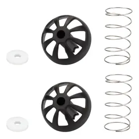Showingo 730849962633 2 Pack Coffees Machine Brew Basket Bottom Spring Loaded Stopper Black White