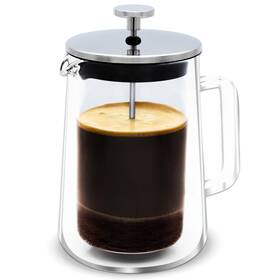 Sipndulgence 198168112892 French Press Coffee And Tea Maker 20 Ounce 500ml Thickened Double Wall