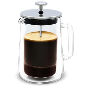 Sipndulgence 198168112892 French Press Coffee And Tea Maker 20 Ounce 500ml Thickened Double Wall