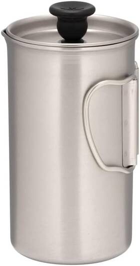 Snow Peak Cs-111 Titanium French Press - Ultralight Coffee D 3.2 Inch H 5.5