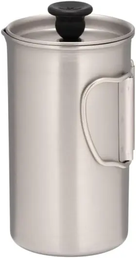 Cs-111 Snow Peak Titanium French Press - Ultralight Coffee D 3.2 Inch H 5.5