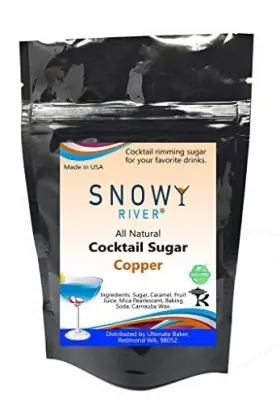 Sr-cr-copper-8oz Snowy River Copper Cocktail Sugar - Kosher Certified Naturally Colored