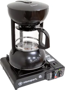 278-120 Stansport Stovetop Coffee Maker Black