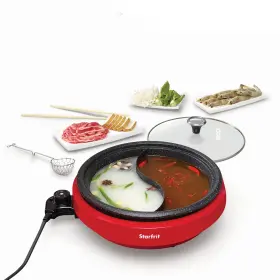 B08l9r1l6s Starfrit The Rock Dual Hot Pot 3l - Rock.tec Non-stick Variable Temp