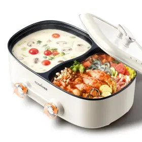 B0fb9cg42h Stariver 7l Electric Hot Pot With Divider 1200w 2-temp Control