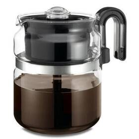 Stovetop Espresso Pots 717356442421 Coffee Maker Pot Medelco 8 Cup Glass Stove Top Tea Machine Percolator