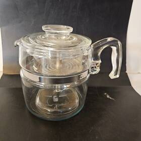 Strikalite 7756-b Vintage Pyrex Glass Percolator Coffee Pot 6 Cup Usa Insert