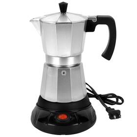 Suiitat 717661545695 Silver Aluminum Moka Pot 3 Or 6 Cups Espresso Maker With Dose Reduction Plate