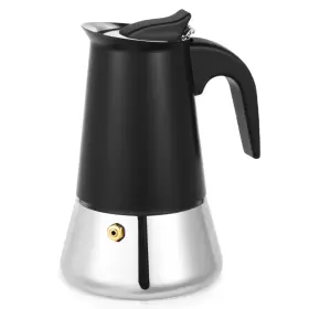 Kps7-4-b Suiitat Moka Pot 4 Cups 7.1 Oz Stovetop Espresso Maker 304 Stainless Steel P