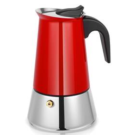 Suiitat Kps7-4-r Moka Pot 4 Cups 7.1 Oz Stovetop Espresso Maker 304 Stainless Steel P