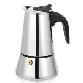 Suiitat Kps7-4-s Moka Pot 4 Cups 7.1 Oz Stovetop Espresso Maker 304 Stainless Steel