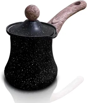 Sukkar Pasha 445011474427 12 Oz Turkish Coffee Pot Ibrik For Flavorful Multipurpose Ara