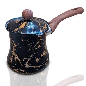 Sukkar Pasha 693634075492 18.6 Oz Turkish Coffee Pot Ibrik For Flavorful Multipurpos