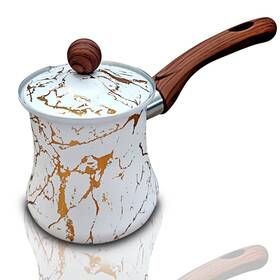 Sukkar Pasha 693634075508 18.6 Oz Turkish Coffee Pot Ibrik For Flavorful Multipurpos