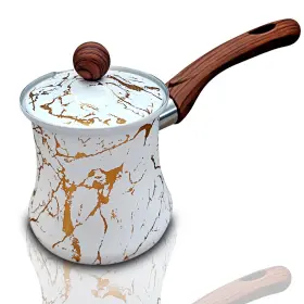 Sukkar Pasha 693634075508 18.6 Oz Turkish Coffee Pot Ibrik For Flavorful Multipurpos