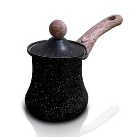 Sukkar Pasha 763331819375 18.6 Oz Turkish Coffee Pot Ibrik For Flavorful Multipurpos