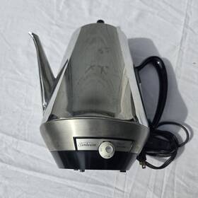 Sunbeam Ap-76 Electric Percolator 12 Cup Silver Black Aluminum Fully Automatic