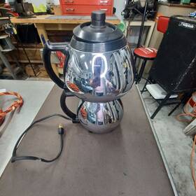 Sunbeam C30c Vintage Chrome Coffee Percolator Electric Mid Century Modern Appliance