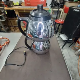 C30c Sunbeam Vintage Chrome Coffee Percolator Electric Mid Century Modern Appliance