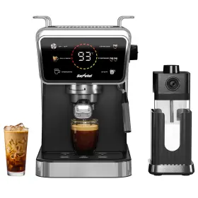 Sunvivi 810173794848 20 Bar Espresso Machine For Home And Office Black-milk Frother
