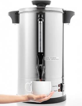 Sybo Sr-cp-50b 50c 8l Commercial Percolator Coffee Hot Water Urn Stainlss Steel