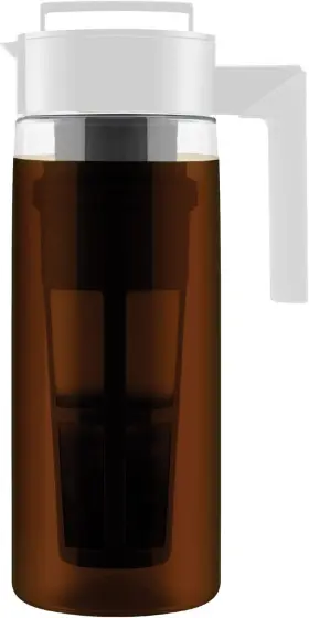 10315 Takeya Patented Deluxe Cold Brew Coffee Maker With White Lid Airtight Pitcher 2