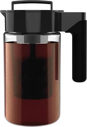 Takeya 885395103174 Glass Cold Brew Coffee Maker For Iced Airtight Pitcher 1 Quart