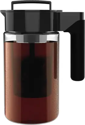Takeya 885395103174 Glass Cold Brew Coffee Maker For Iced Airtight Pitcher 1 Quart