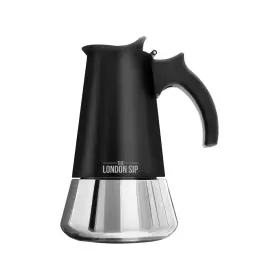 The London Sip 445010997965 3-cup Matte Black Stovetop Espresso Maker