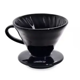 The London Sip 445024784704 1-2-cup Ceramic Black Coffee Dripper