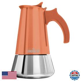 The London Sip B08dkb2q28 Stainless Steel Stovetop Espresso Maker Moka Pot