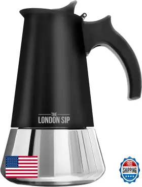 B0b9pwwmg1 The London Sip Stainless Steel Stovetop Espresso Maker Moka Pot Italian Coffee