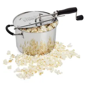 Vkp1160 Time For Treats Stovepop Stainless Steel Popcorn Popper - Gearless Hand 6 Quart Silver