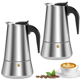 Tmwefusc B0f325jfbj 2 Pack Moka Pot Espresso Stainless Steel Stovetop Coffee Maker