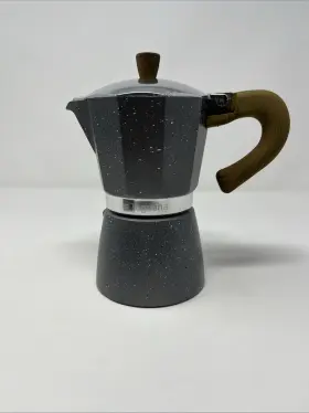 V443006mgrw Tognana Stone And Wood 6 Cup Aluminum Stovetop Espresso Coffee Maker / Moka Pot