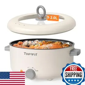 B0fc1yvvdn Topwit 3l Electric Hot Pot Rapid Noodle Cooker Non-stick Frying Pan