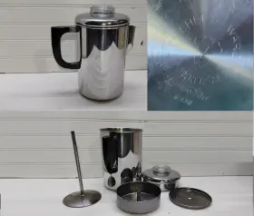W880 Townecraft Chefs Ware Percolator 8 Cup Stainless Stove Top Coffee Maker Tea Pot W880 Townecraft Chefs Ware Percolator 8 Cup Stainless Stove Top Coffee Maker Tea Pot