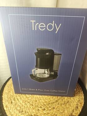 Tredy Vk-5105a 2-in-1 Brew And Pour Over Coffee Maker New Open Box